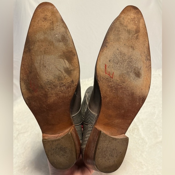 Jean Pier Clemente Vintage Leather Snakeskin Reptile Cowboy Western Boots 11.5 - Picture 11 of 16